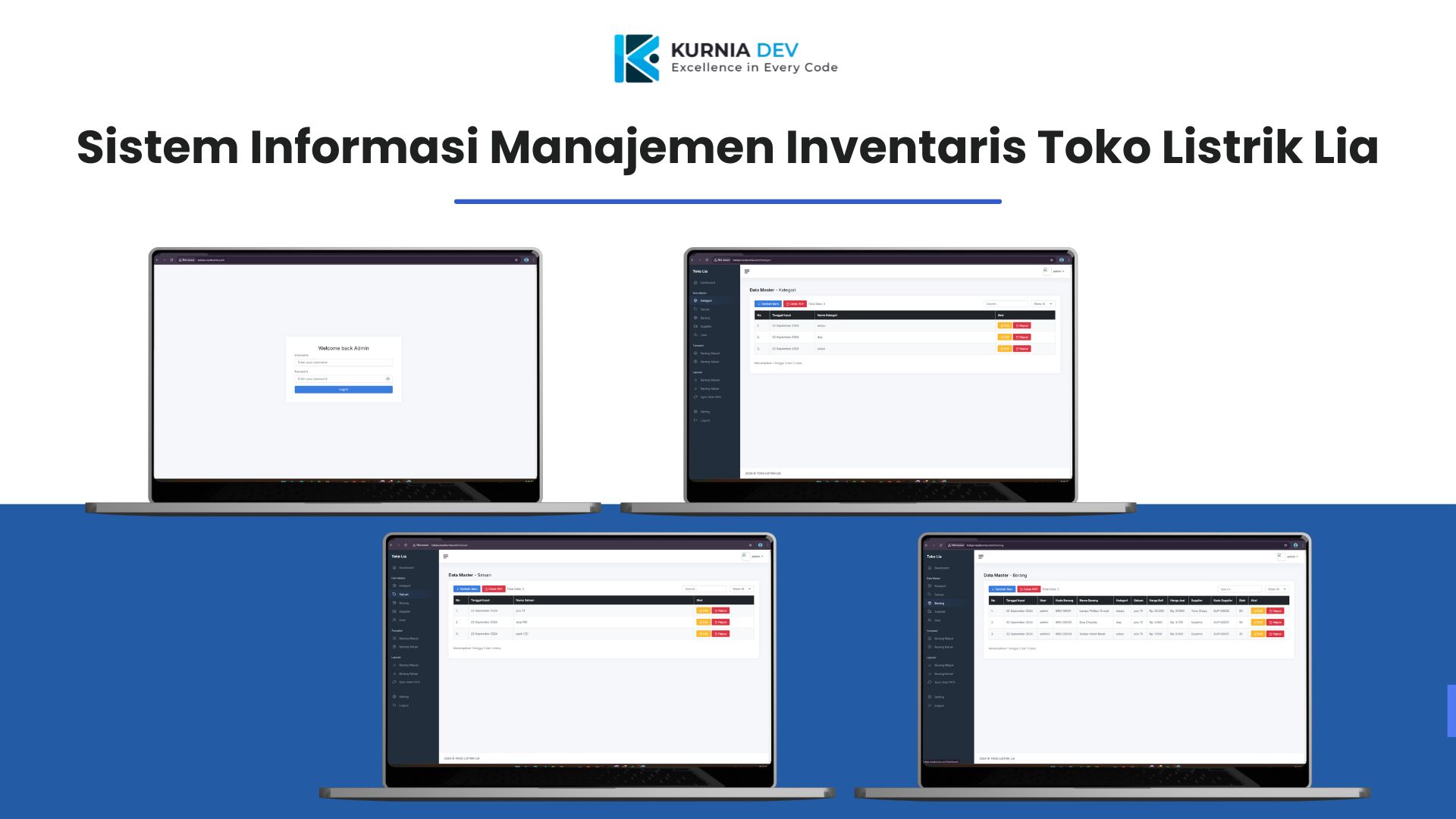 Sistem Informasi Manajemen Inventaris Toko Listrik Lia