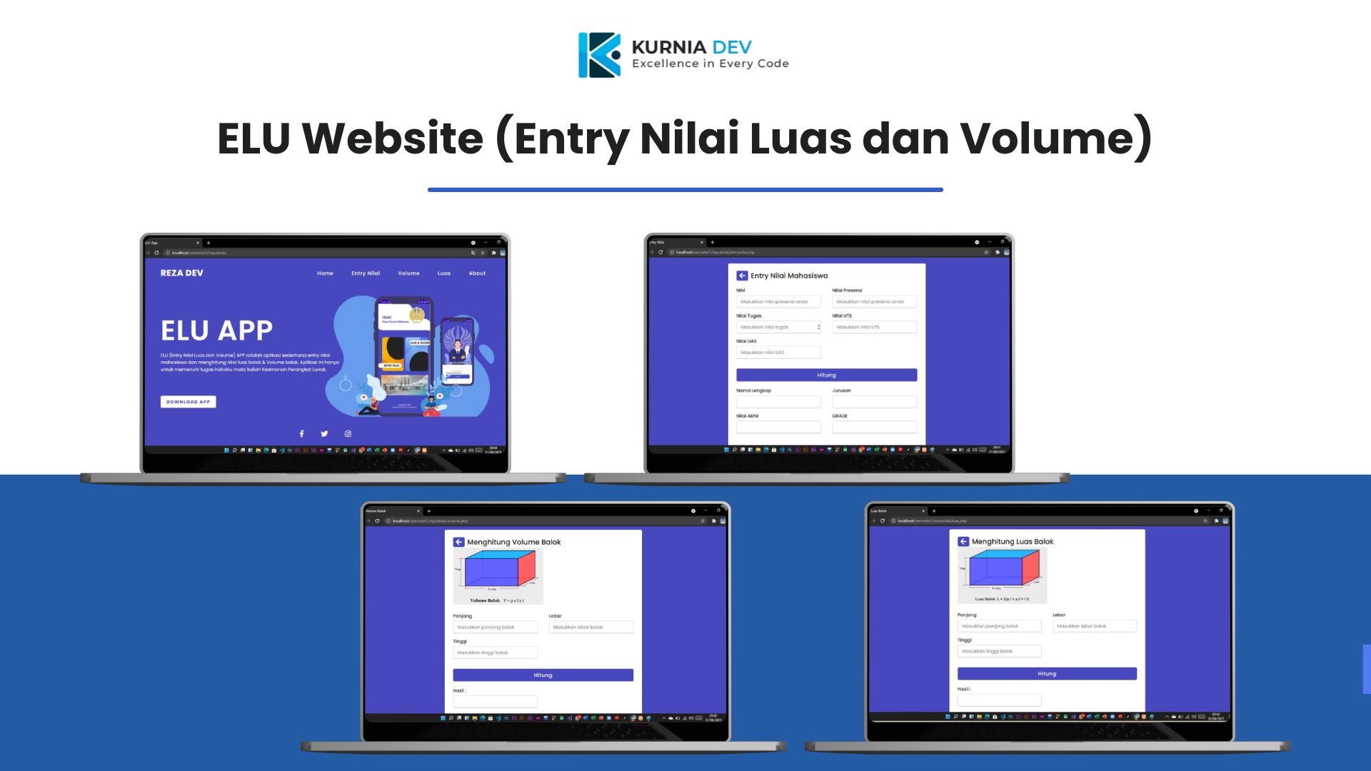 ELU Website (Entry Nilai Luas dan Volume)
