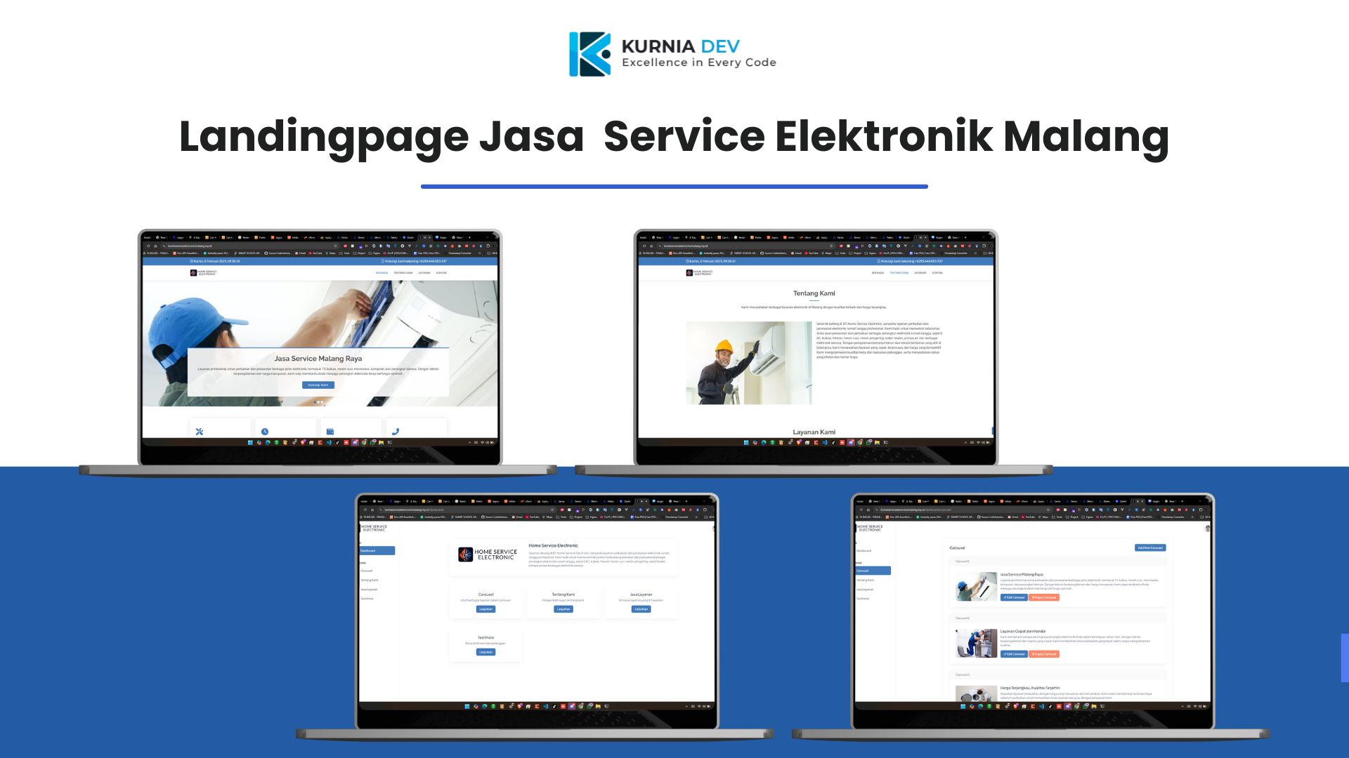 Landingpage Jasa  Service Elektronik Malang